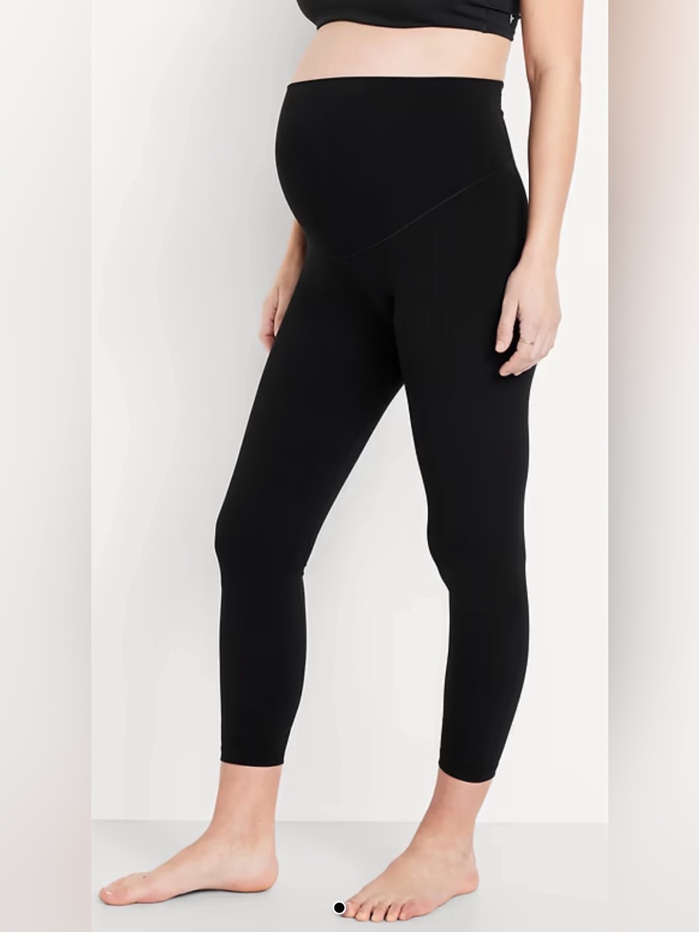 *4/$20* Old Navy Maternity Full-Panel StudioSmooth 7/8 Leggings, Black, sz M
